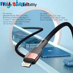 Essager Fast Charging For iPhone Usb Cable 11 12 13 Pro Max Mini Xs Xr X SE 8 7 6 Plus 6s 5 5s 2.4A Wire For iPhone Charger Cord