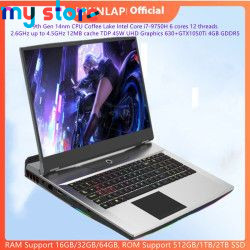 LAPTOP 9th Gen 14nm Core i7-10750H 6 cores 12 threads Windows10 GeForce 4G PCIE*4 dual DDR4 Gaming computer HDMI HD WiFi BT4.0 1